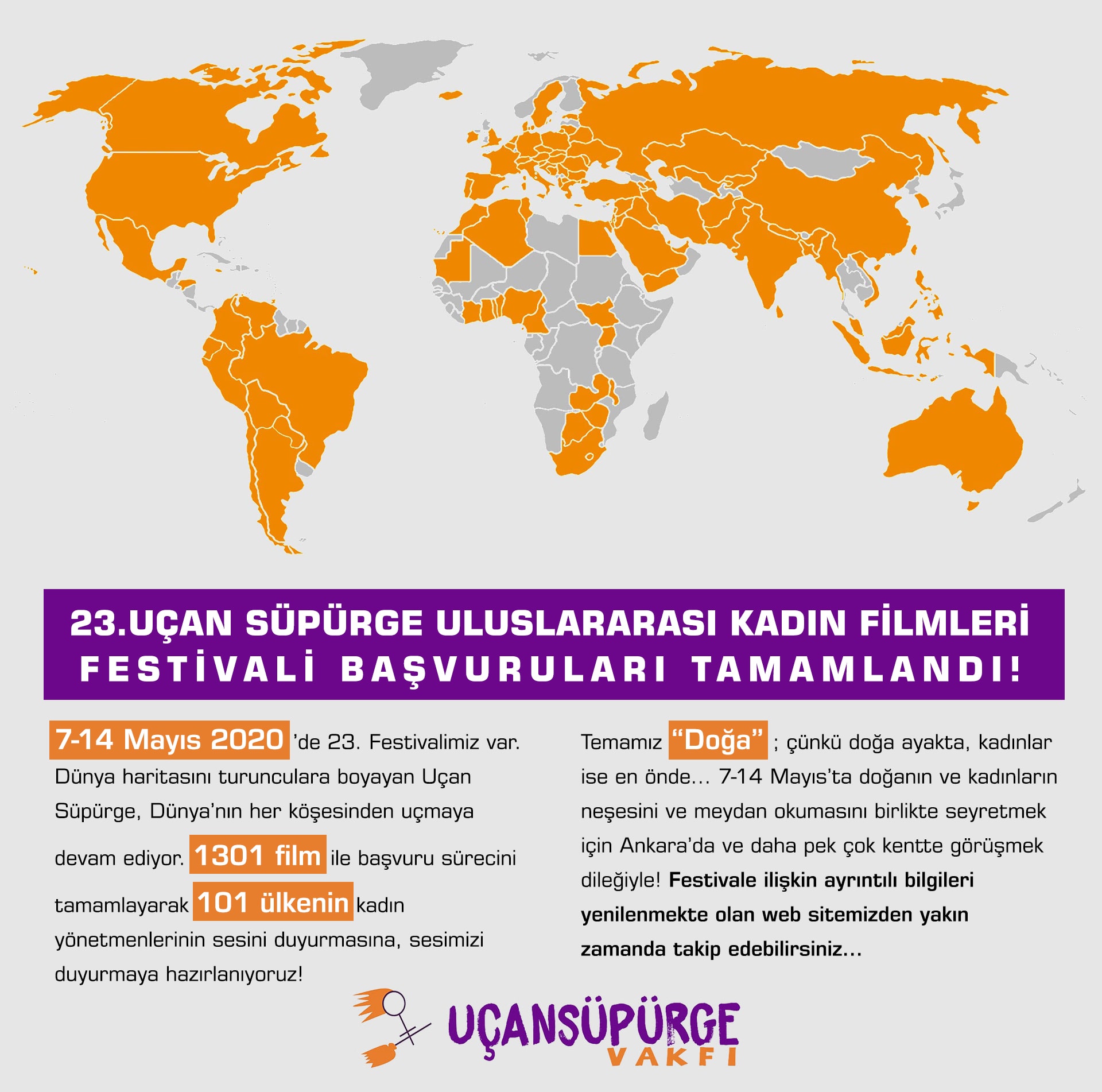 23. Uçan Süpürge Uluslararası Kadın Filmleri Festivali / 7-14 Mayıs 2020